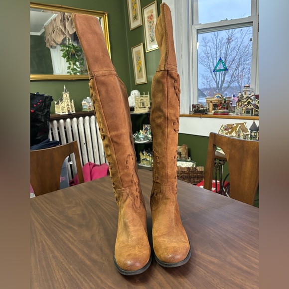 Carlos by Carlos Santana Noble over the knee tan suede boot 7 - Picture 3 of 16